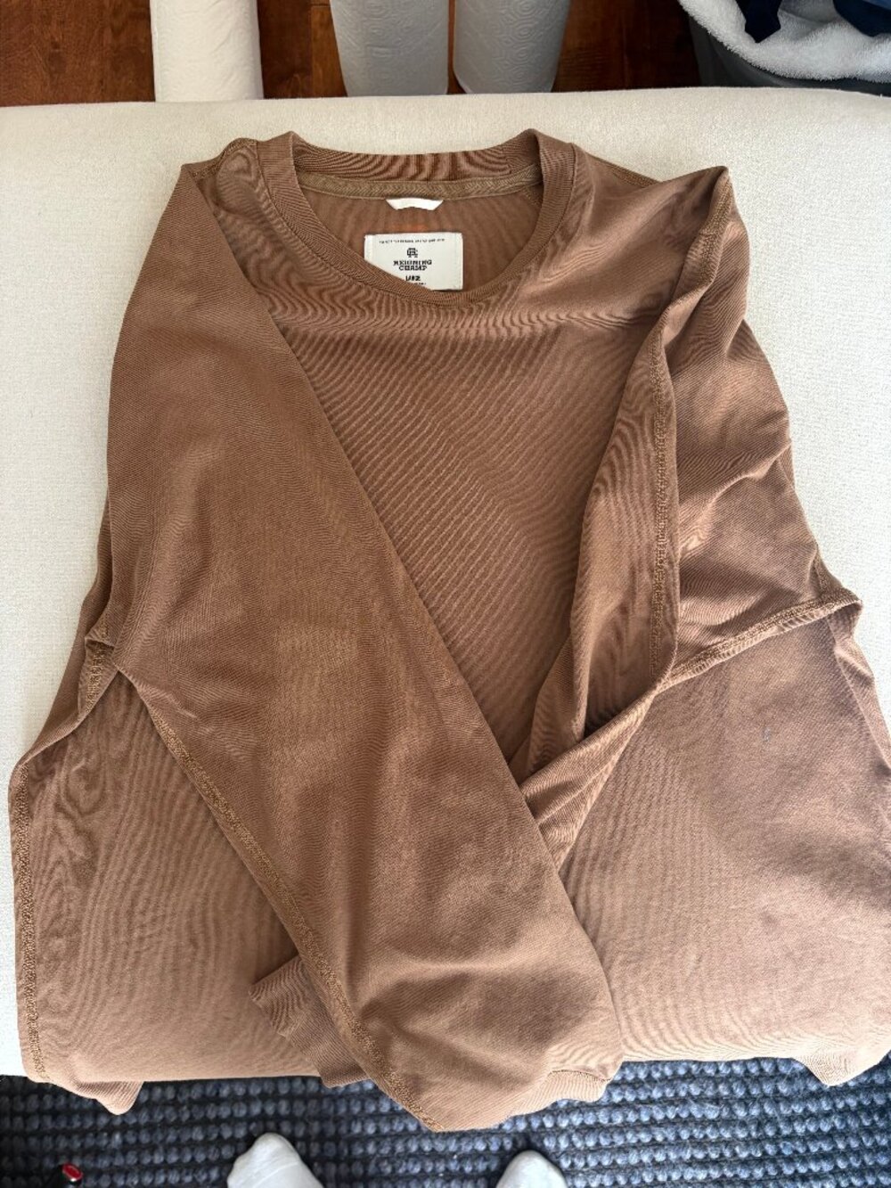 Brown Midweight Reigning Champ Long Sleeve Tee